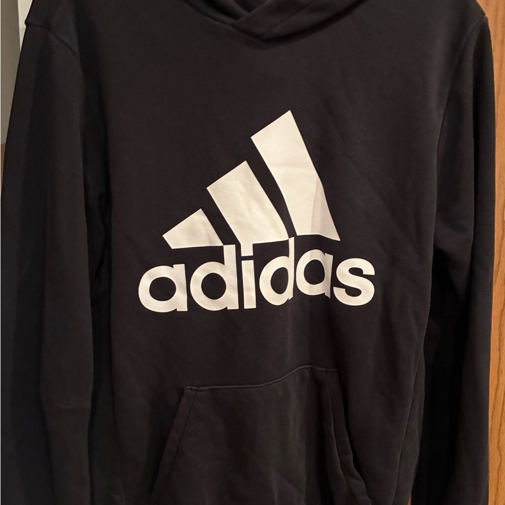 Adidas Men's Black Hoodie Sweater